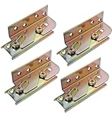 Bed Rail Brackets Set of 4 (Screws Included),Bed Fittings Wooden Bed Frame Hardware Connectors, Bed Frame Brackets for Headboards, Footboards