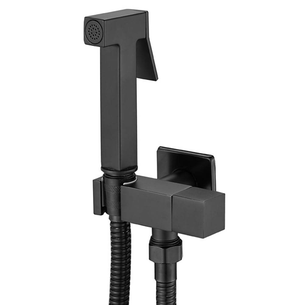 Aundhegrtt Black Toilet Faucets Toilet Bathroom Bidet Faucet - Single Cold Water Shower Sprayer Head Mixer