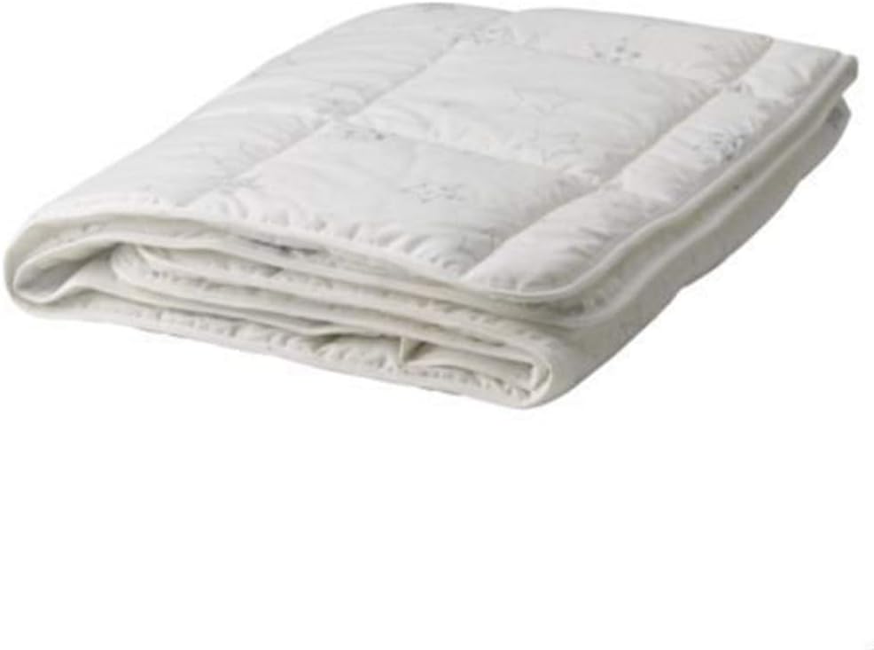 Amazon Com Ikea Len Stjarna Crib Comforter Cotton Blend White With Light Blue Stars Home Kitchen