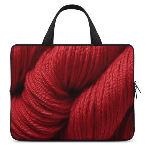 Sacoche pour ordinateur portable 15 pouces design laine rouge unisexe