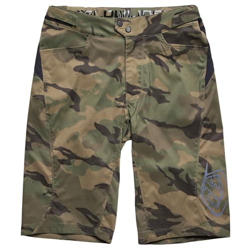 Troy Lee Designs Cycling Mountain Bike Trail Biking MTB Bicycle Shorts for Mens Flowline Shorts W/Liner (Spray Camo Army 32)