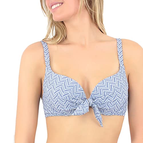 Haut de maillot de bain balconnet avec armatures Ancona bleu pour un maintien et galbe parfaits