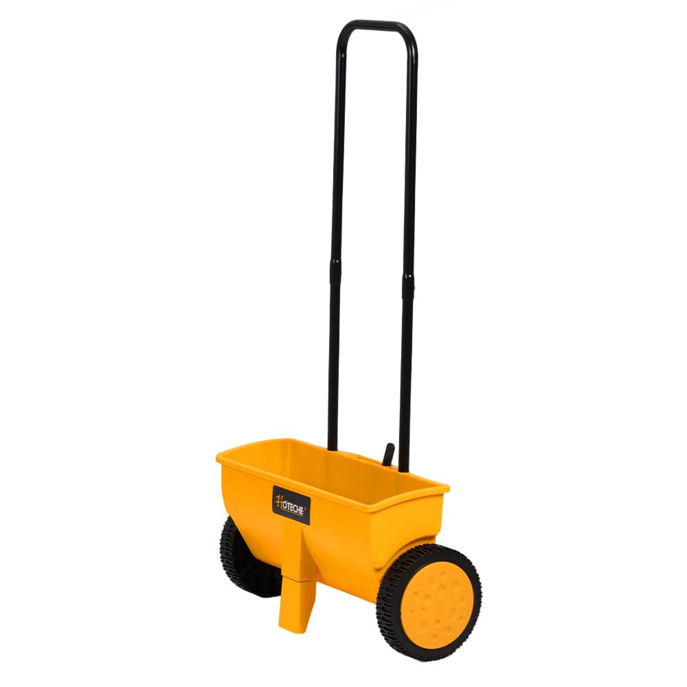 Hoteche 12L Streuwagen, 450MM Arbeitsbreite, Orange-Schwarz, Farbbox