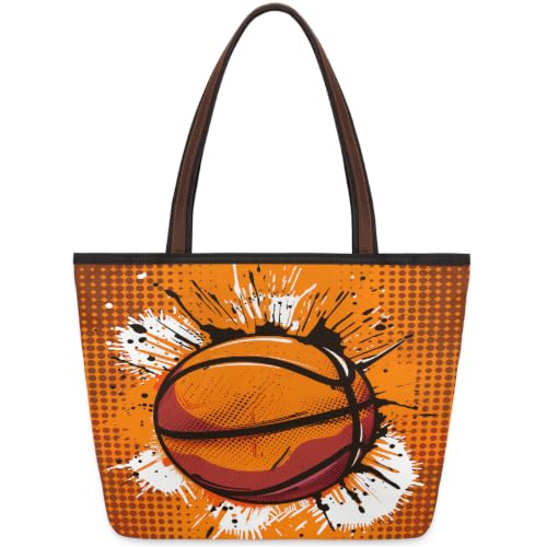 Sac fourre-tout basket au design grand format 45 x 33 cm zippé