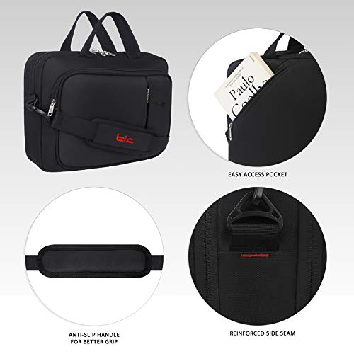 Image of TLC MU 4-14 L Office Laptop Sling Messenger Portfolio Bag with Adjustable Strap -TLCMU4O (Black)
