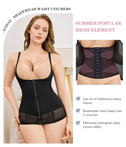 LODAY Waist Trainer for Women Corset Shapewear Waist Cincher Tummy Control Body Shaper Girdle2