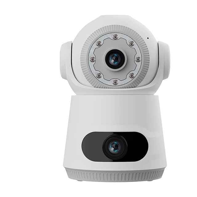 CAMLEIGH Color Night Vision, Motion Detection, Two Way Audio, Memory Card Support (Up to 128 GB) | 4+4 MP Dual Lens/Dual Screen FHD WiFi Indoor CCTV Camera-image-3