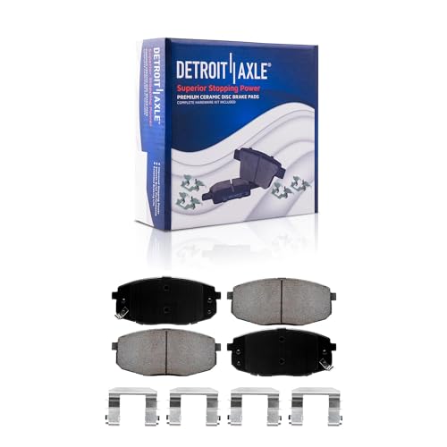 Image of Detroit Axle - 2.4L Brake Kit for 2010-2013 Kia Forte Koup 12-13 Forte5 Replacement 11.81 inch inch Front & 10.31 inch inch Rear Disc Brake Rotors 2011 2012 Ceramic Brakes Pads