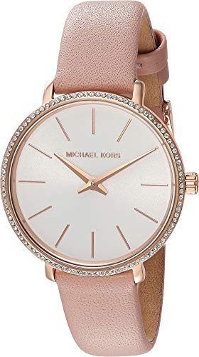Michael Kors Women’s Pyper Rose Gold Watch with Leather Strap