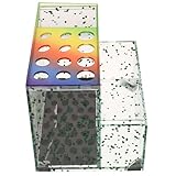 Abaodam Salon Hairdressing Scissor Organizer Box with Non-slip Green Polka Dot Design, Desktop Shear Holder