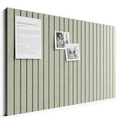 Bumusty Filz Pinnwand 90 x 60 cm 6er-Pack Korktafel-Alternative mit 40 Klebepads Visionboard Fotowand & Memoboard für Büro Kinderzimmer & Schule Salbeigrün