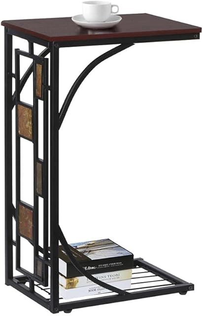 Yaheetech Antique Style Sofa End Table Coffee/Snack Storage Trolley Narrow Side Table for Home/Room/Office