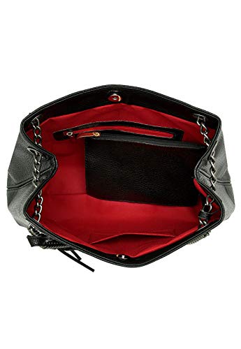 Bolsa Feminina de Ombro Grande Com Necessaire Selten Preta