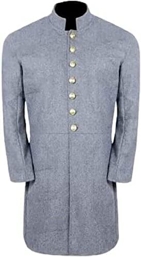 Frock coat gris Civil War CS officier veste laine grise taille 52