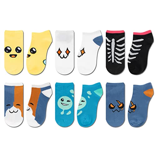 Fortnite Boys Socks, 6 Pack Kids Ankle Socks for Boys, Boys No Show Socks, Fortnite Ankle Socks for Boys Fortnite Patterns