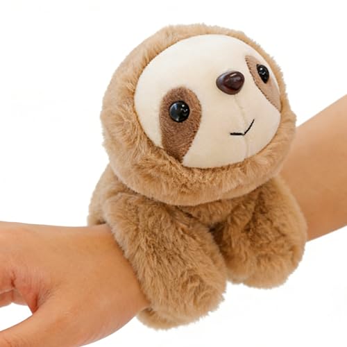 fesmaro Sloth Hug Huggers Slap Bracelet - 10-Inch Plush Stuffed Animal Party Favor Toy for Christmas Birthday Surprise