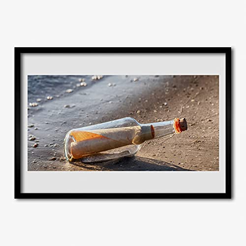 Image murale salon et cuisine affiche encadrée 100x70 photo plage cadre MDF