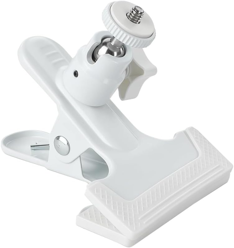CAMVATE Spring Clip Clamp with Mini Ball Head Mount (White) - 3542