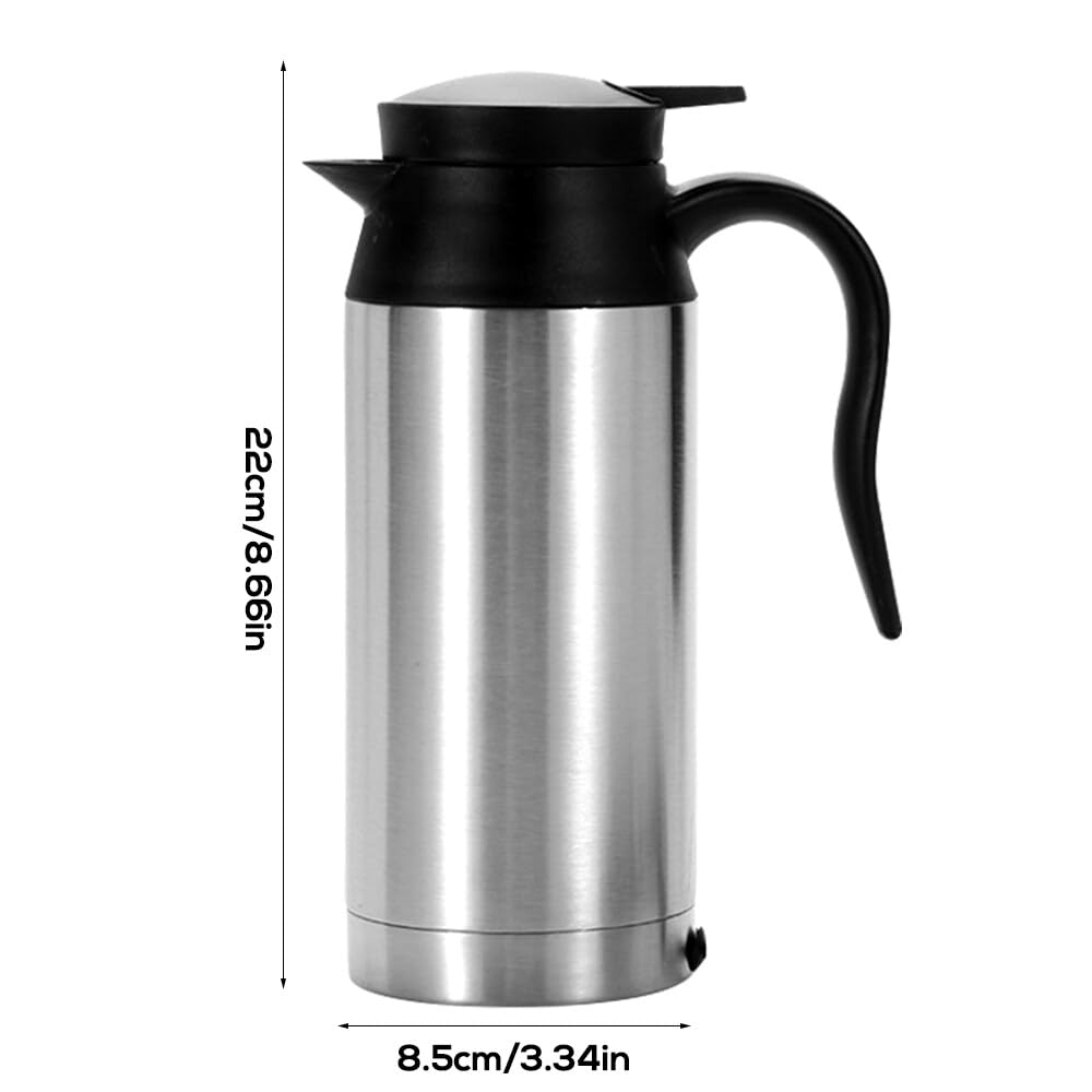Czajnik samochodowy ze stali nierdzewnej 12 V 750 ml podróżny czajnik samochodowy czajnik elektryczny samochodowy zapalniczka do papierosów przenośna kemping podróż