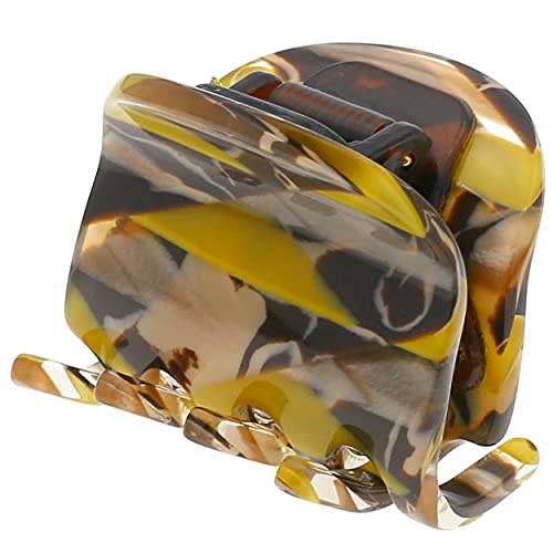 Pince à cheveux française CP3273 petite barrette crabe moutarde durable