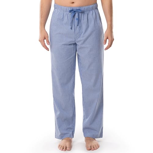 Intradeco Men's Woven Sleep Pajama Pant, Blue Stripe, 3X-Large