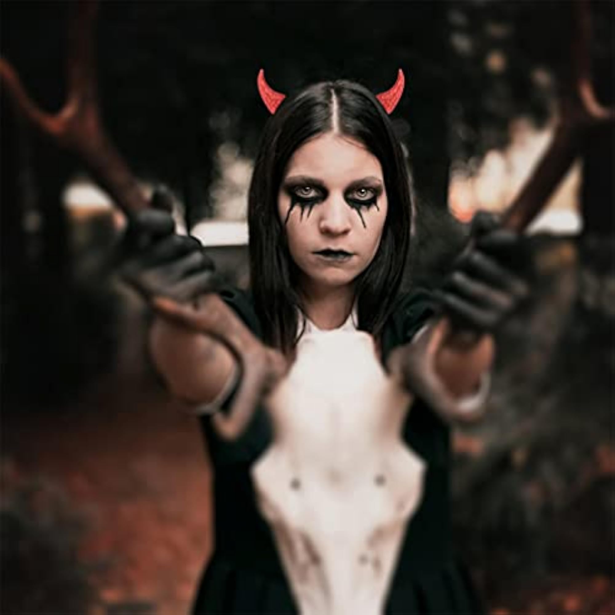 Devil Horn Hair Clips, Halloween Costume Accessories