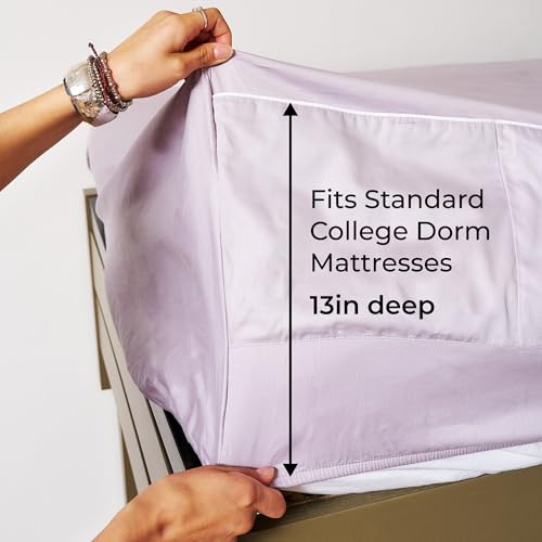NEST and NOOKS Twin XL Cotton Fitted Sheet with Side Pockets + Pillowcase by NEST & NOOKS - Used condition - Image 2