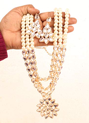 Image of Touchstone Indian Colorful Delicate Desire Traditional Exclusive Designer Jewellery Pendant Sets for Women