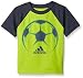 adidas Little Boys' Active Raglan Tee Shirt, Semi Solar Slime, 6