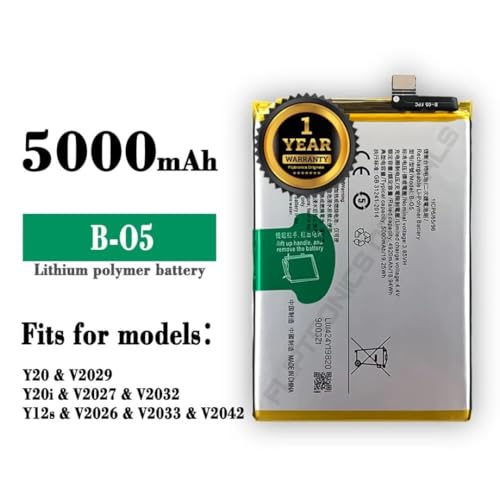 Image of B-05 Battery for Vivo Y20 / Y20i / Y20G / Y20A /Y12 /Y20 / V2029 Y20i / V2027 /V2032 / Y12S / V2026 / V2033 / V2042 Battery with 1 Year Warranty **** (I185)