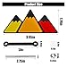 Car Tri-Color Grille Emblem, Auto Snow Mountain Decoration Sticker Triangle Badge Decal, Car Bumper 3-Color Decoration Accessories, Universal for Most Cars SUVs Vehicles