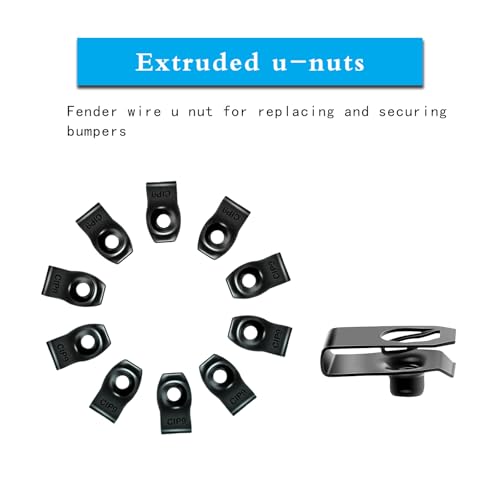 Arwrilt 35 PCS Car Engine Under Cover Splash Shield Guard Body Screws, Splash Shield Screws Repair Kit, Bumper Fender Liner Push Retainer Fastener U-Clip, Universal Rivet Clips for Cars (Black)