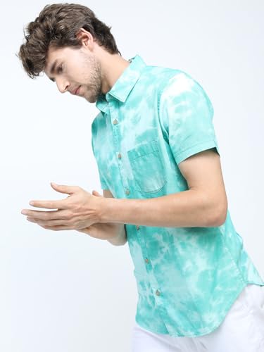 Image of Highlander Men's Slim Fit Shirts | Printed | Half Sleeves | Spread Collar | Casual Shirts | Stylish Shirt