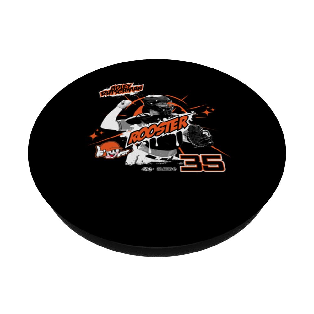 Adley Rutschman Baltimore Baseball Sket One x MLB Players PopSockets Swappable PopGrip, Black - Image 2
