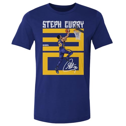 500 LEVEL Steph Curry Shirt (Cotton, X-Large, Royal Blue) - Steph Curry Number Y WHT