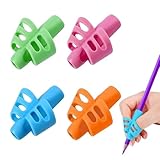 Quesuc 4 Stück Schreibhilfe Für Stift Kinder,Pencil Grips For Kids,Ergonomische Bleistift Griffe Silikon,Schreiben Haltungskorrektur Werkzeug Für Bleistifte(4 Farben)