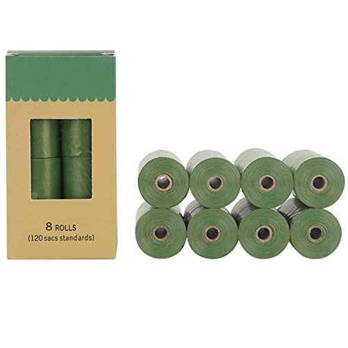 XDKS Greener Walker - Bolsas de caca para desechos de perros, 300 bolsas de caca, extra gruesas, fuertes, 100% a prueba de fugas, biodegradables para cacas de perro (16 rollos, flores de cerezo)