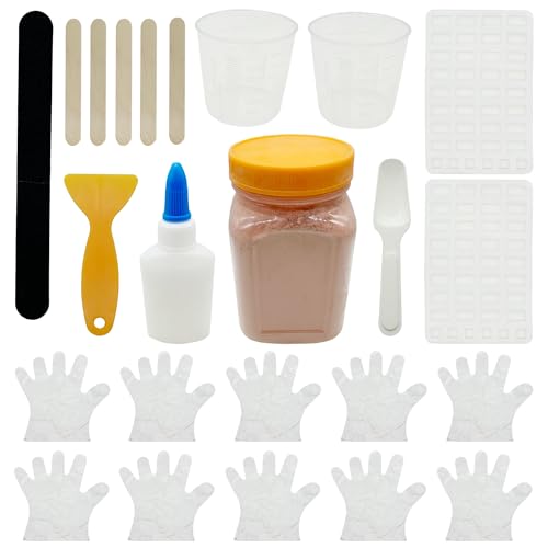 Woohome 19 PCS Miniature Wall Bricks Miniature Brick Silicone Mold Scale Brick Making Tool Kit Tiny Red Bricks Crafts Kit for Mini Garden Sand Table Landscape Building Accessories