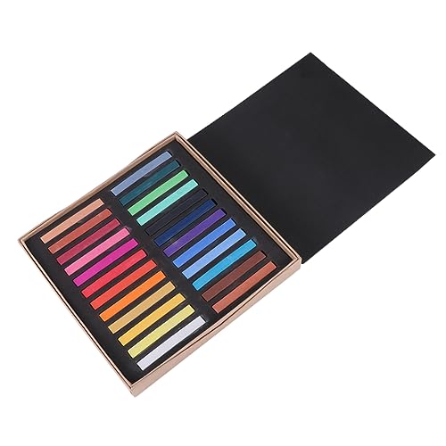 DIYEAH 24Pcs Color Pastel Sticks Chunky Crayons for Sketching Crafting for Beginners Professionals Art Supplies for Artists