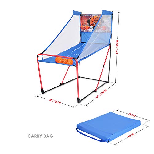 Sportcraft Electronic Basketball Arcade Game - Indoor Sport Games for Kids & Adults | Birthday, Office Christmas Party Activities (SIR00840)