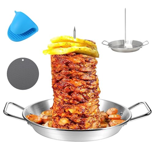 Vertikaler Spieß aus Edelstahl für Barbecue-Grill 304 Edelstahl, Für Tacos Al Pastor, Schawarma-Kebabs, BBQ-Gerichte aus dem Räucherofen (#B)