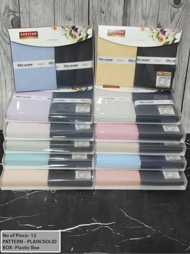 Image of Unstitched Plain Shirt and Trouser Fabric Combo Gift set - Cotton Blend Material - 2.25m Shirt Cloth - 1.20m Pant Cloth