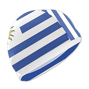 Funny Club Zwemmutsen voor jongens meisjes, Uruguay Vlag Unisex Zwembadmutsen voor korte/lang haar voor de leeftijd 3-15…