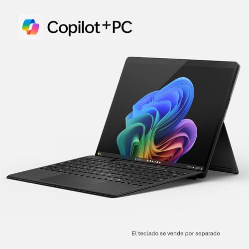 Microsoft Surface Pro (zawiera ładowarkę) | Copilot+ PC |Ekran dotykowy 13"| Snapdragon X Plus | 16 GB RAM |512GB SSD |Najnowszy model, 11. edycja | Windows 11 Home | Czarny