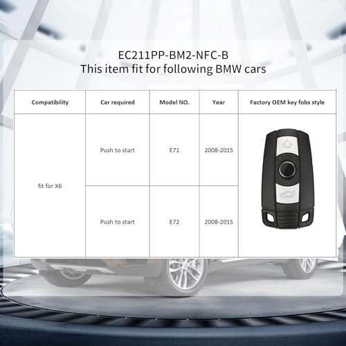 EASYGUARD EC211PP-BM2-NFC-B CAN Bus Semi Plug & Play PKE Passive keyless Entry Remote Starter NFC Lock Unlock fit for Push to Start BMW X6 E71 E72 from 2008 to 2015 with Automatic Transmission – Bild 3