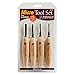 FLEXCUT Carving Tools, Deep U-Gouge Micro Tool Set, Razor Sharp High Carbon Steel Blades, Set of 4 (MT500)