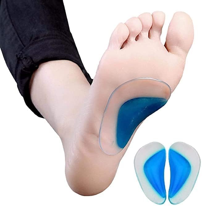 AZCONA IMPEXAZCONA IMPEX 2 Pairs Arch Support Insoles Fits for Flat Feet & Plantar Fasciitis Orthotic Arch Pads for Women and Men, Gel High Cushion Insert, One Size Fits All