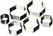Ateco Plain Hexagon Cutter Set 6pc