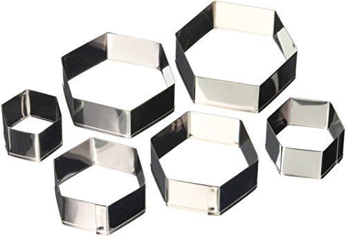 Ateco Plain Hexagon Cutter Set 6pc