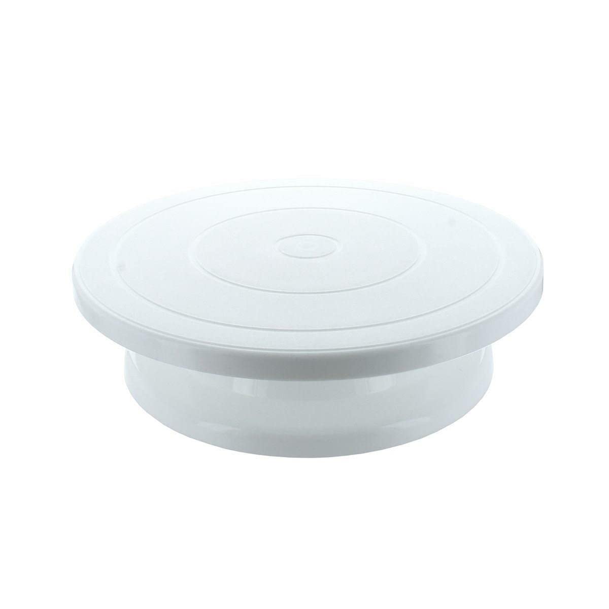 Culpitt White Cake Decorating Turntable, Revolving Cake Stand, Easy Icing And Decorating, Plastic - 275Mm, 11"